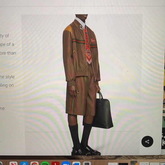 Authentic - Large Brown Gucci GG Motif Bomber Jacket - Picture 11 of 13